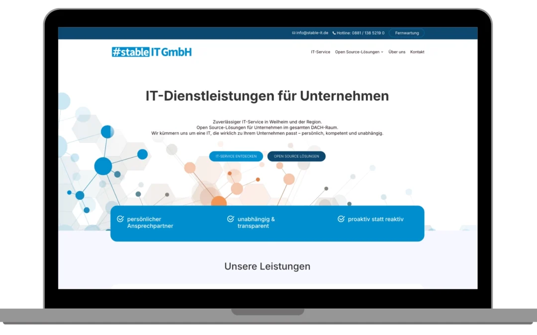 Website-Relaunch stable IT: Struktur für deutschlandweite Sichtbarkeit