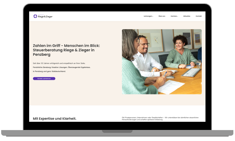 Website für Steuerberater: Recruiting für Kanzlei in Penzberg