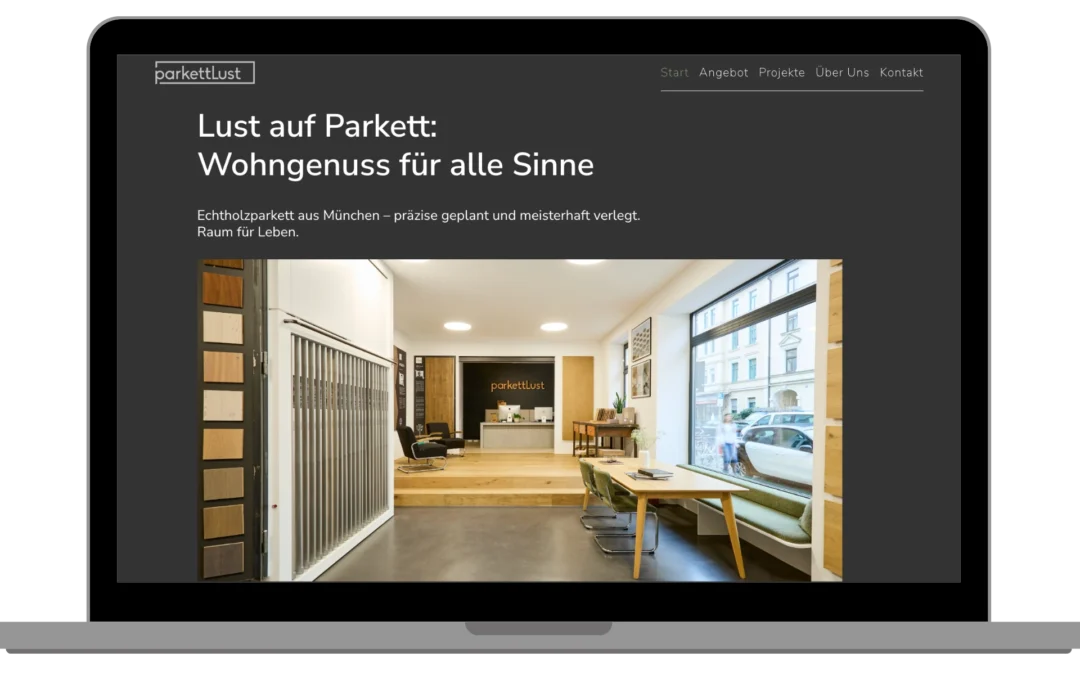 Website für Handwerksbetriebe: parkettLust in München