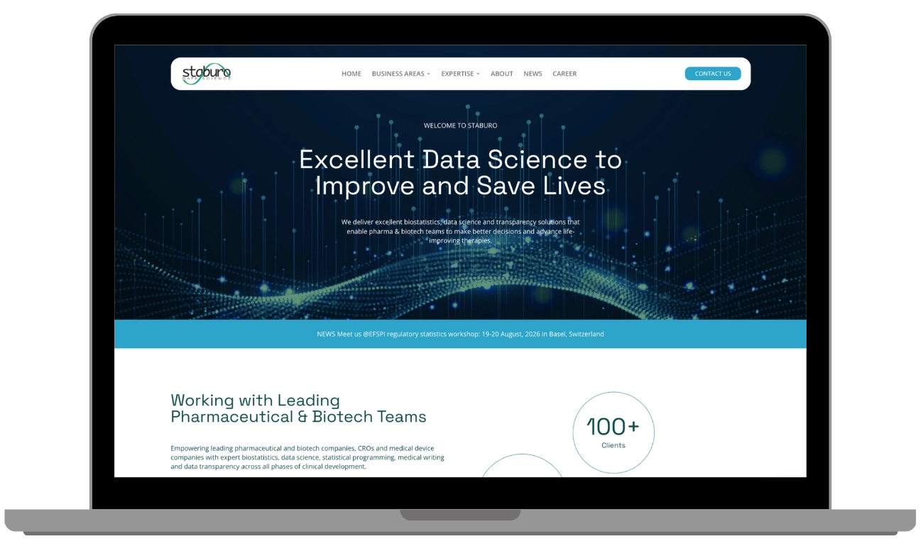 Data-Science-Website für Staburo aus München